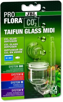 JBL ProFlora CO2 Taifun Glass Midi Mini-CO2-Diffusor f&uuml;r S&uuml;sswasser-Aquarien