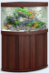 Juwel Trigon 190 Eck-Aquarium-Set 190l dunkelbraun mit Unterschrank