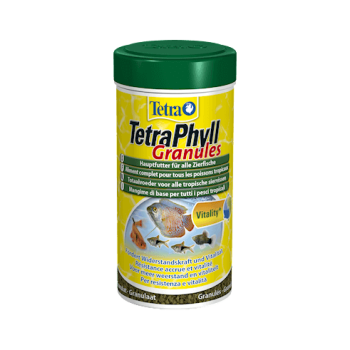 TetraPhyll Granulat 250ml Hauptfutter f&uuml;r alle Pflanzen fressenden Zierfische